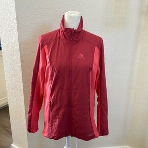 Salomon Womens Drifter Mid Jacket Shell Ski Snow Reversible Size Med Pink Orange